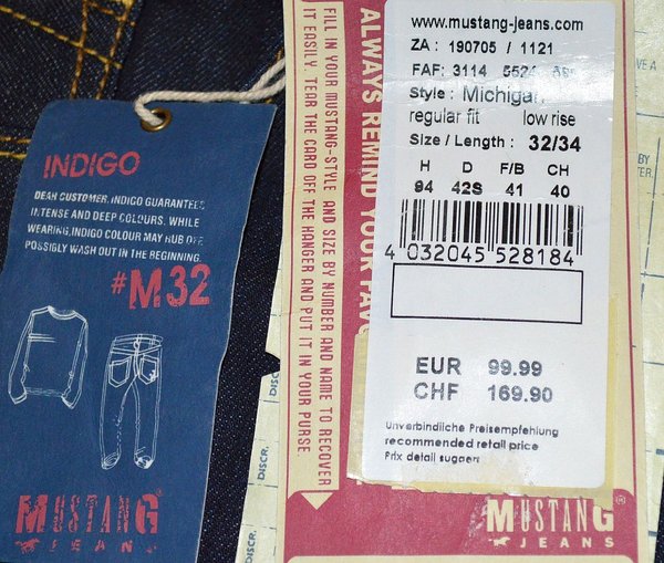 Mustang Regular Fit Herren Jeans Hose Mustang Jeans Hosen 23071420