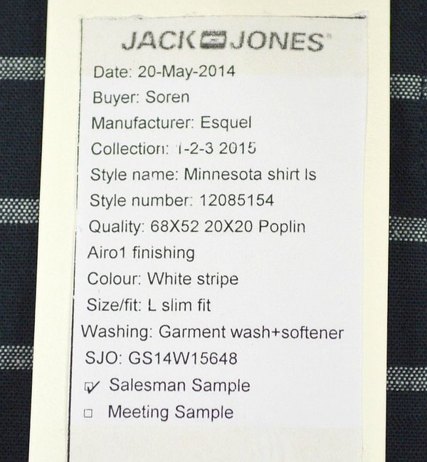 Jack & Jones Herren Shirt Hemd Gr.L Herren Shirts Herren Hemden 3-1189