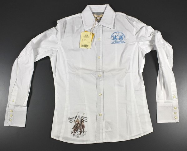 La Martina Damen Bluse Hemd Shirt Gr.L Marken Blusen Shirts Hemden 7-1217