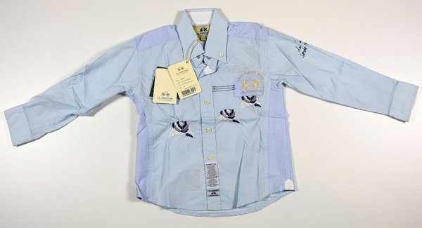 La Martina Kinder Hemd Gr.4 104-110 hellblau Kinder Blusen Hemden 8-027