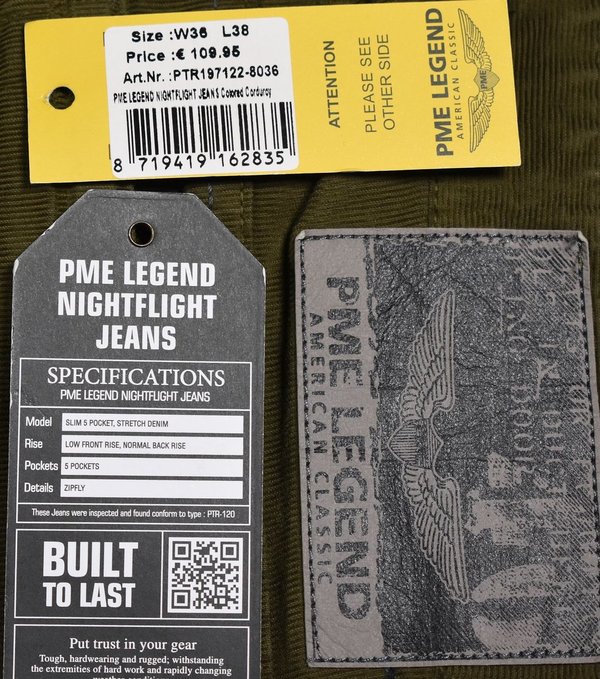 PME Legend Nightflight Jeans PTR197122-8036 Cordhose W36L38 Herren Hosen 12-025
