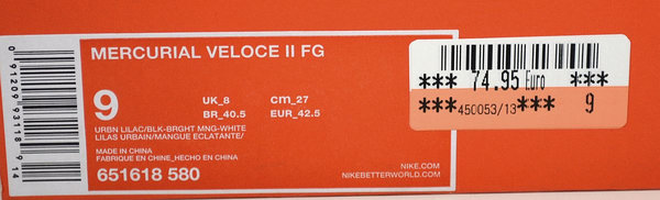 Nike Mercurial Veloce II FG Herren Laufschuhe Sportschuhe Schuhe 13041720