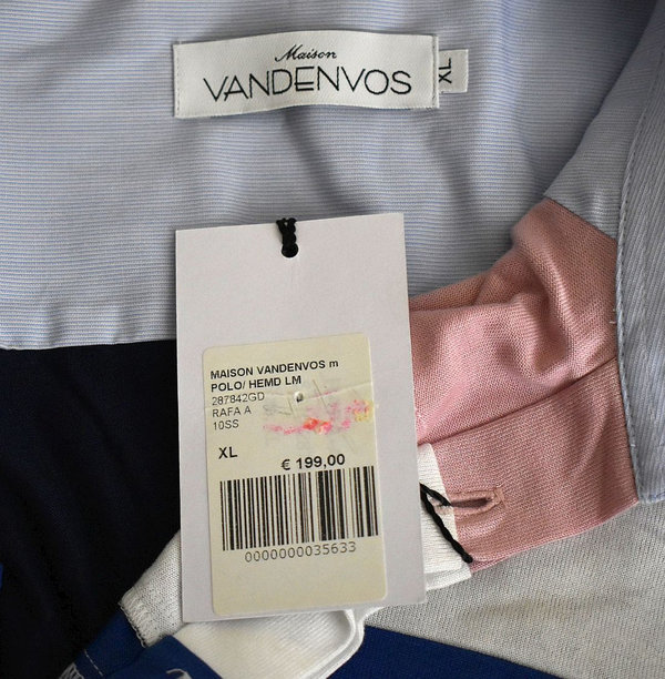 Maison Vandenvos Herren Polohemd Gr. XL Shirt Polo Hemden Shirts 6-115
