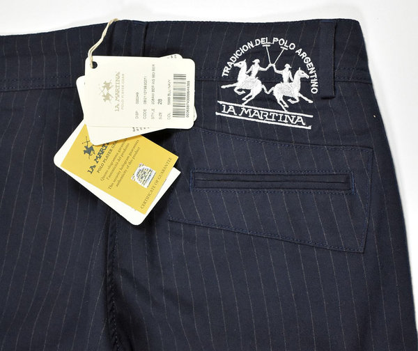 La Martina Damen 3/4 Hose W28 Navy M-158 Marken Jeans Hosen Shorts 3-1101