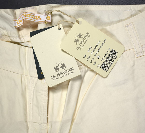 La Martina Damen 3/4 Hose W29 DE38 Bermuda Shorts Marken Jeans Hosen 3-1091