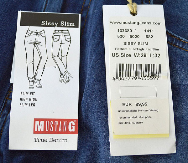 Mustang Sissy Slim True Denim Comfort Fit Slim Leg Damen Jeans Hosen 5-1223