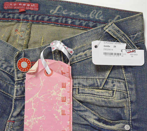 10 FEET Damen Jeans Hose Gr.29 (W29L32) Marken Damen Jeans Hosen 9-196